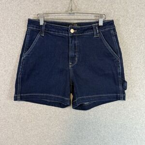 Judy blue shorts womens large 30" blue cargo denim stretch